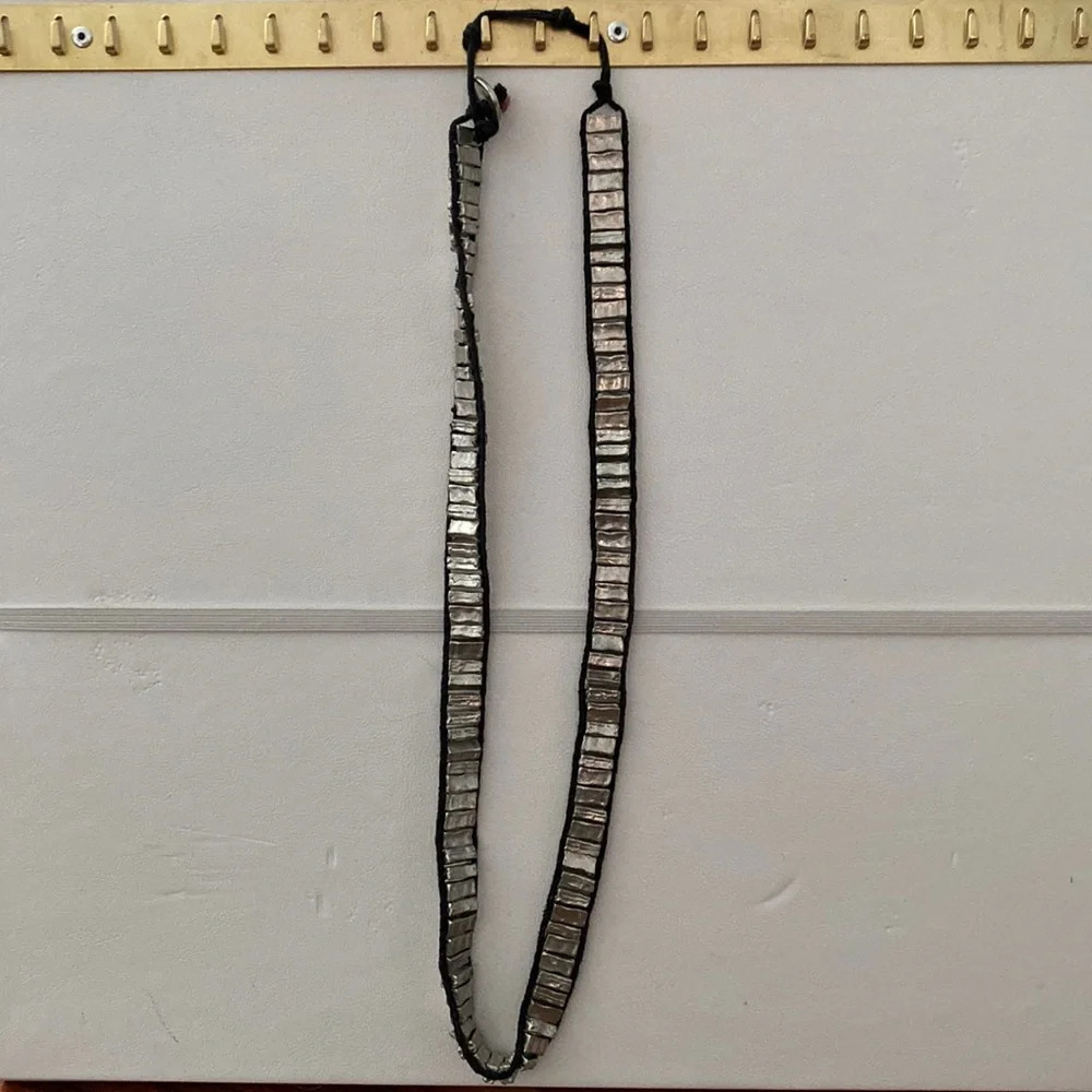 Noonday Collection Women’s Necklace Metal String Bohemian Adjustable w/Bag